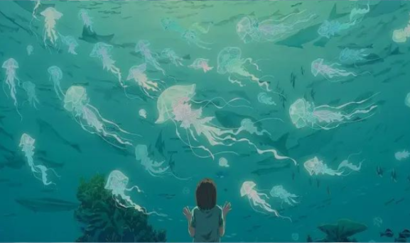 关于《深海》这部动画电影的概念图！